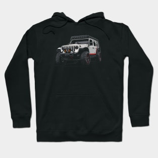 Jeep Wrangler White Hoodie